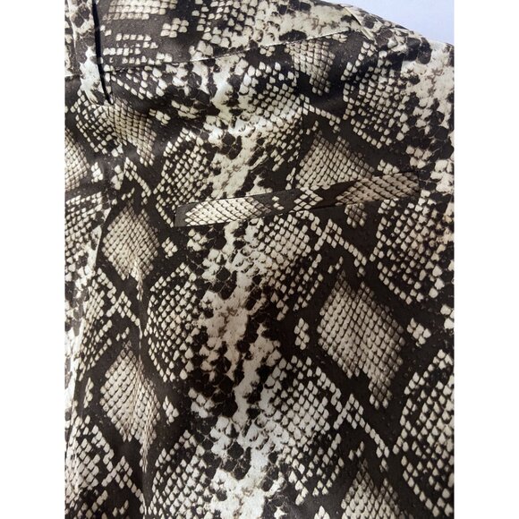 Nili Lotan Womens Snakeskin Print Wide-Leg Cropped Pants Size 4 - Picture 11 of 13